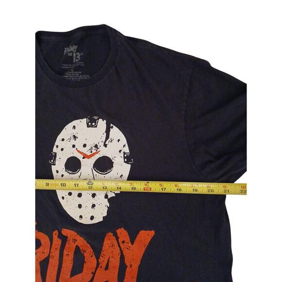 Friday The 13Th Jason Mask T-Shirt Men’s Sz L Black Graphic Scary Halloween Fear - Picture 5 of 10
